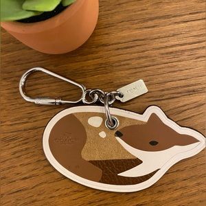 Coach deer keychain